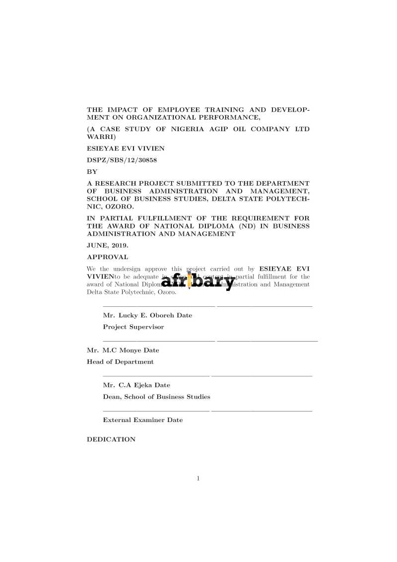 The Impact of Employee Training and Development on Organizational