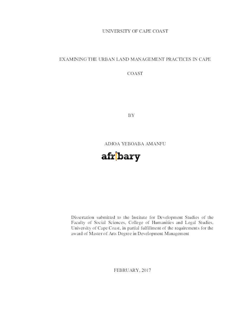 examining-the-urban-land-management-practices-in-cape-coast-afribary