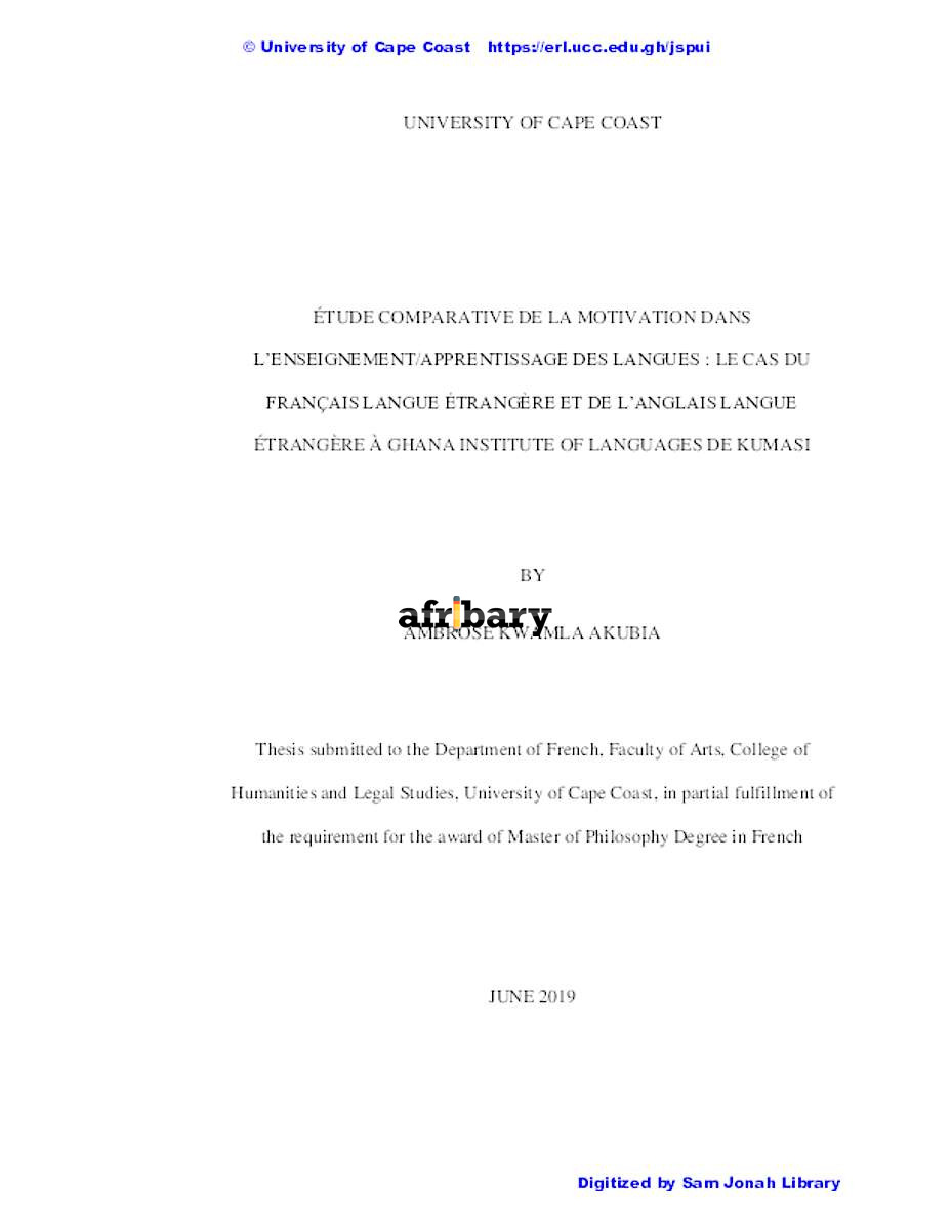 étude Comparative De La Motivation Dans L Enseignement Apprentissage étude Comparative De La Motivation Dans L Enseignement Apprentissage