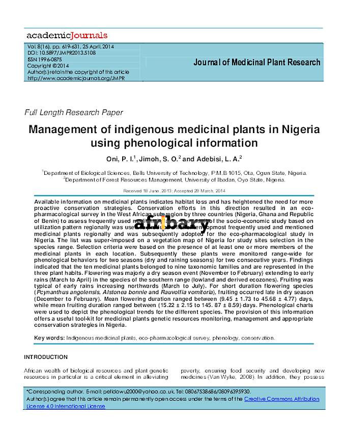 management-of-indigenous-medicinal-plants-in-nigeria-using-phenological