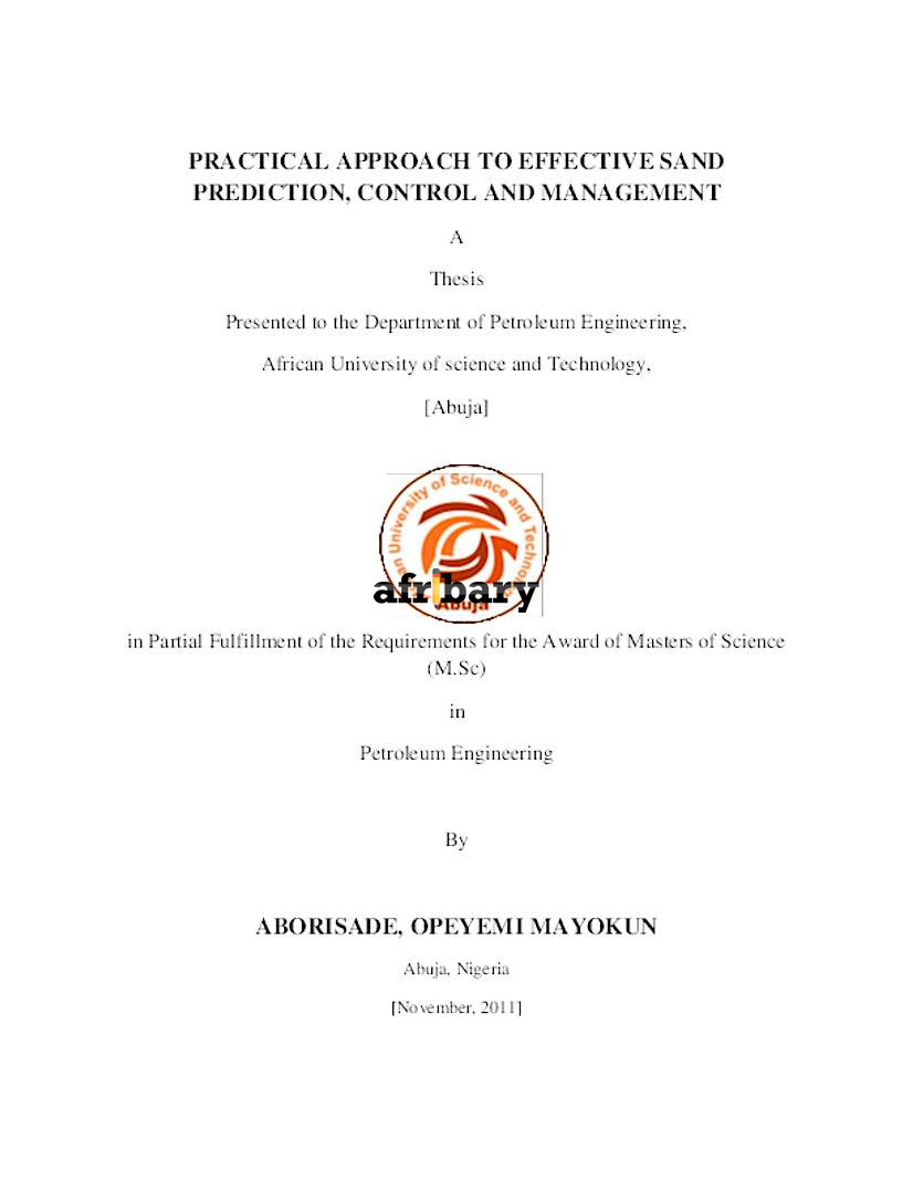 Practical Approach To Effective Sand Prediction, Control And Management ...