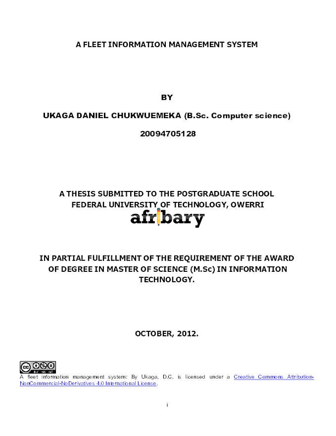 A Fleet Information Management System Afribary