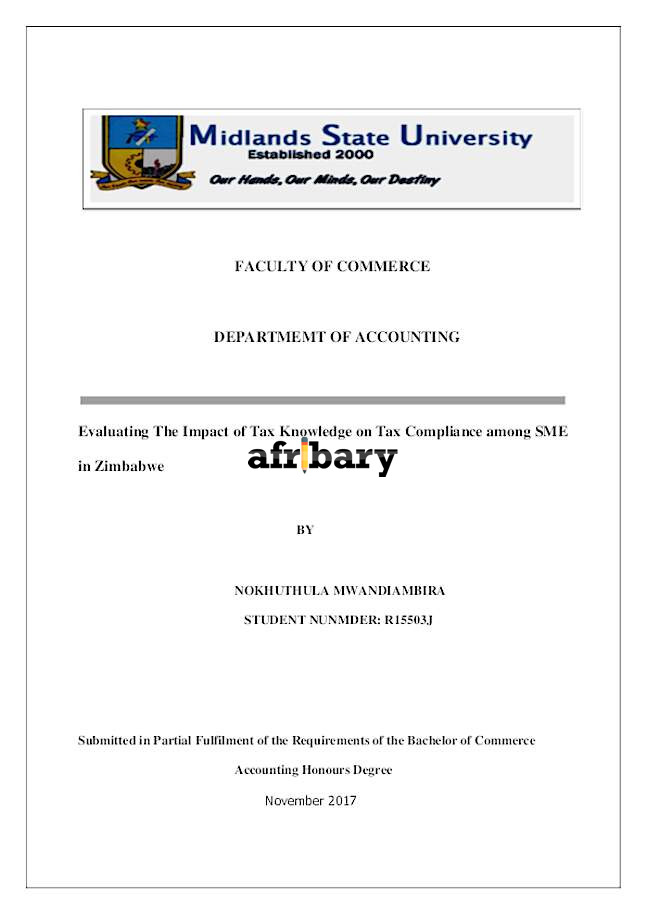 Evaluating The Impact of Tax Knowledge on Tax Compliance among SME in