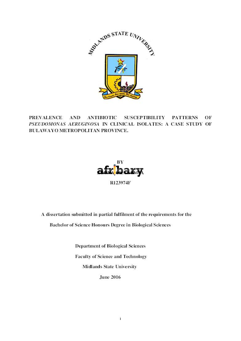 Prevalence And Antibiotic Susceptibility Patterns Of Pseudomonas