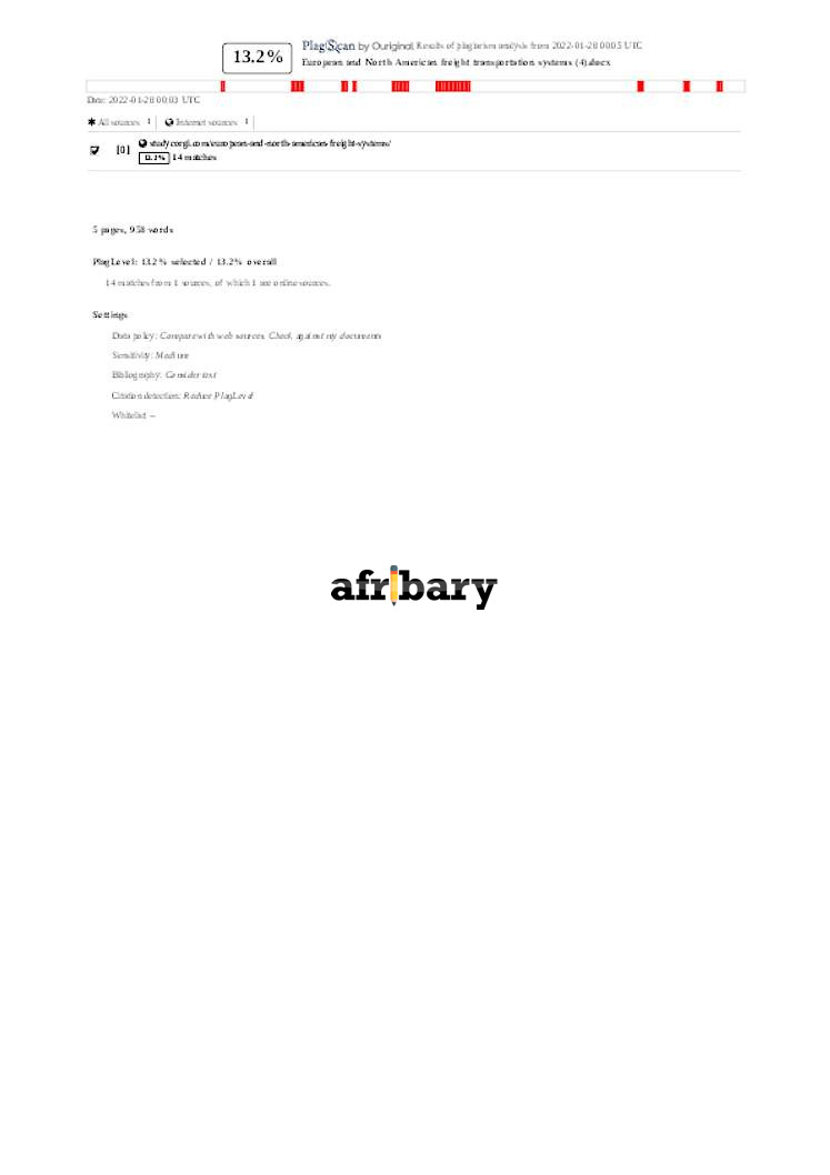 European and North American Freight Transportation Systems, Globalised