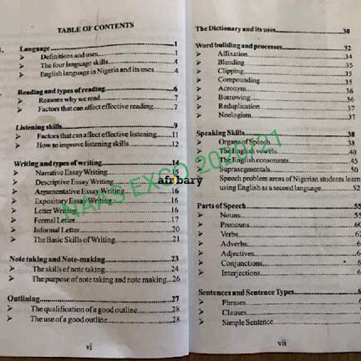 Use of English GNS 101A and 101B | Afribary
