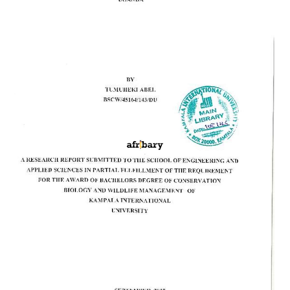 ASSESSMENT OF THE IMPACTS OF ENVIRONMENTAL LAWS ON BIODIVERSITY