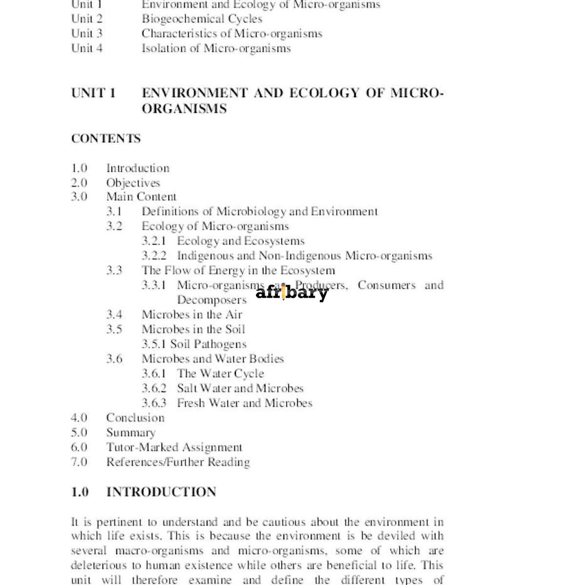 Esm 236 environments and microorganisms afribary