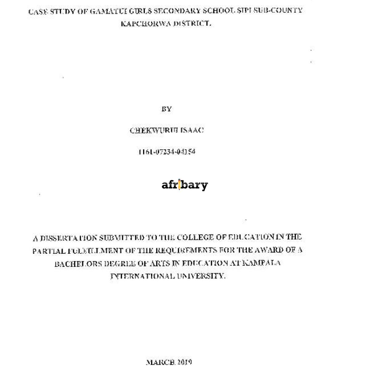 factors-affecting-the-academic-performance-of-a-girl-child-in-a-single