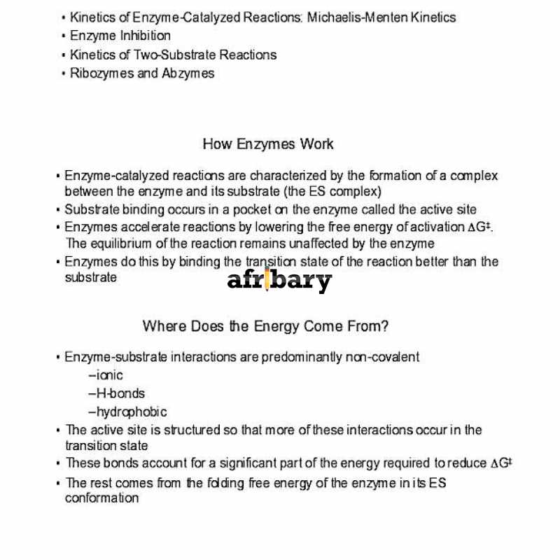 Enzyme Kinetics Afribary enzyme-kinetics-afribary